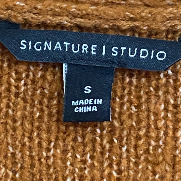 Burnt Orange Open Cardigan with Pockets - Sz S - Picture 6 of 8